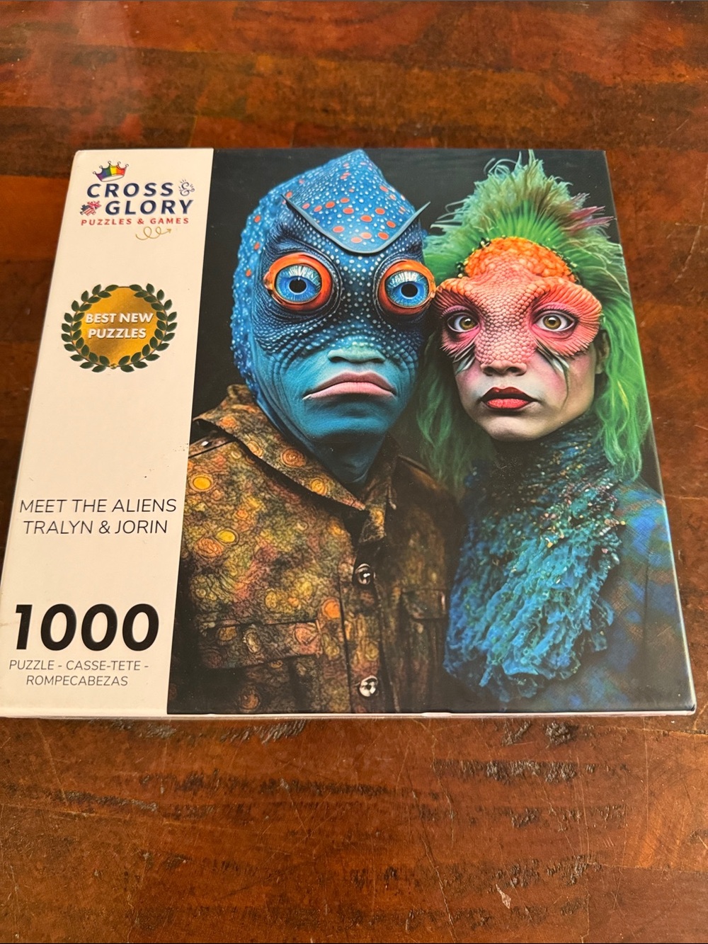 Cross & Glory 'Meet the Aliens' 1000-Piece Puzzle - Colorful Blue & Green Art